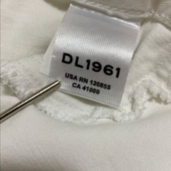 DL1961 Women's Patti Straight High Rise Vintage Ankle White Jeans Size 24W - Picture 11 of 15